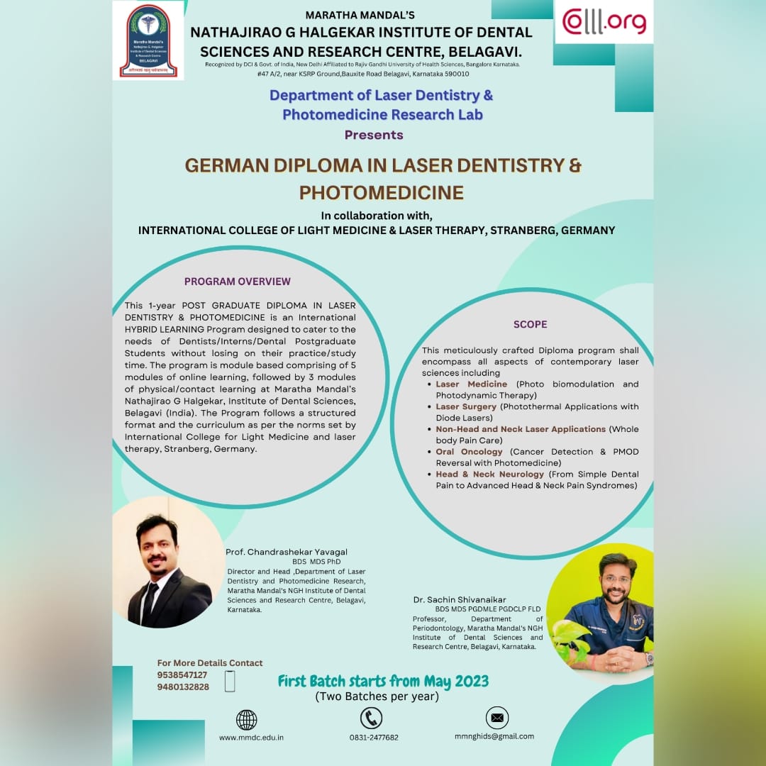GERMAN DIPLOMA IN LASER DENTISTRY AND PHOTOMEDICINE MMDC